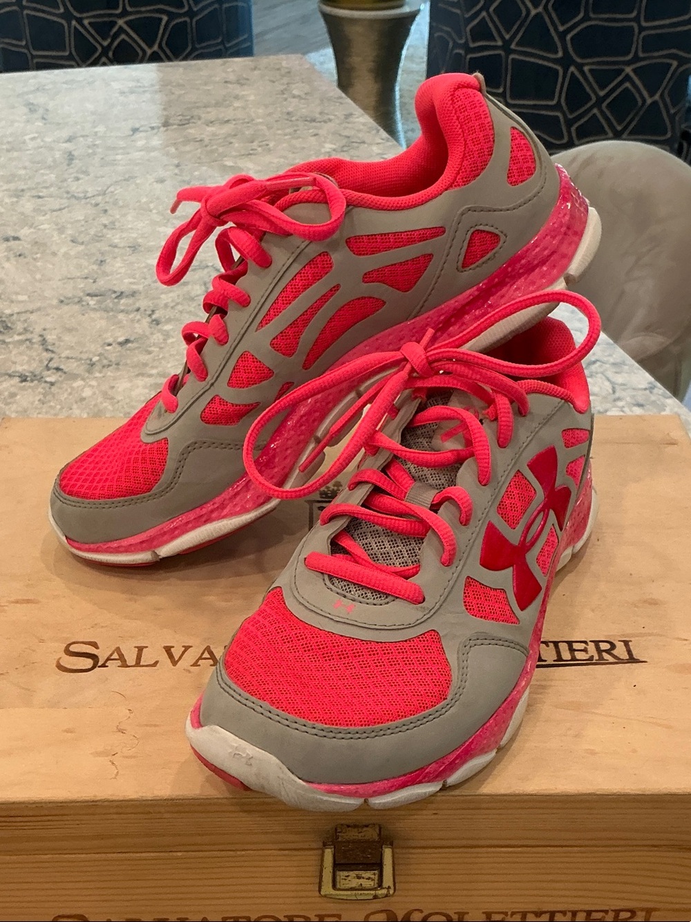 Under Armour Women's Hot Pink and Gray Athletic Trainers